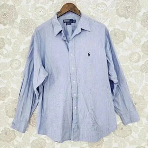 Polo by Ralph Lauren Button down Long sleeve Men's Dress Shirt 17.5